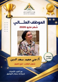 الموظف المثالي عن شهر مايو٢٠٢٦م